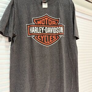 Harley-Davidson Dark Gray Tee with Iconic Logo